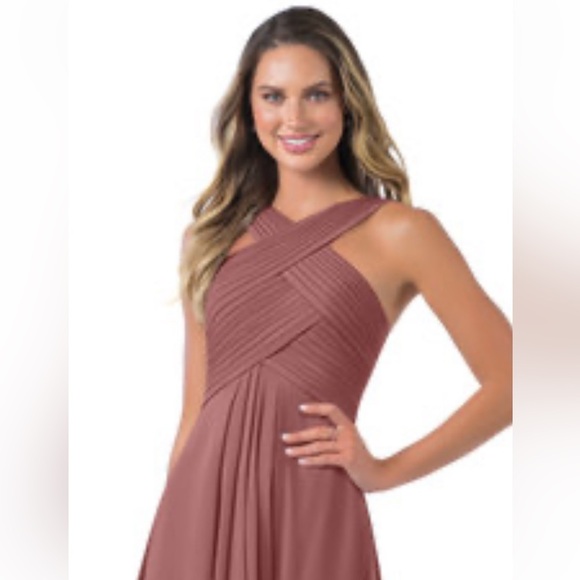 Azazie Dresses & Skirts - AZAZIE bridesmaids maxi dress dusty pink size 4 new